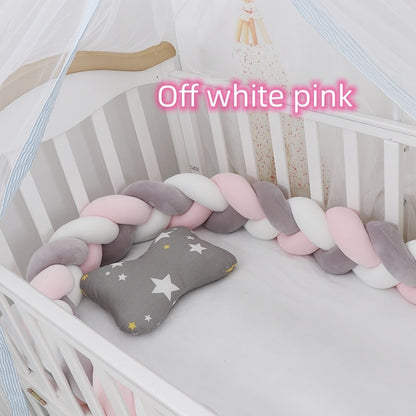 Baby Bumper Bed Braid Knot Pillow Cushion